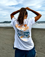 BURGER&COLA JANE S/S Tee（半袖Tシャツ）白Tシャツ背面のプリント（ビーチ）