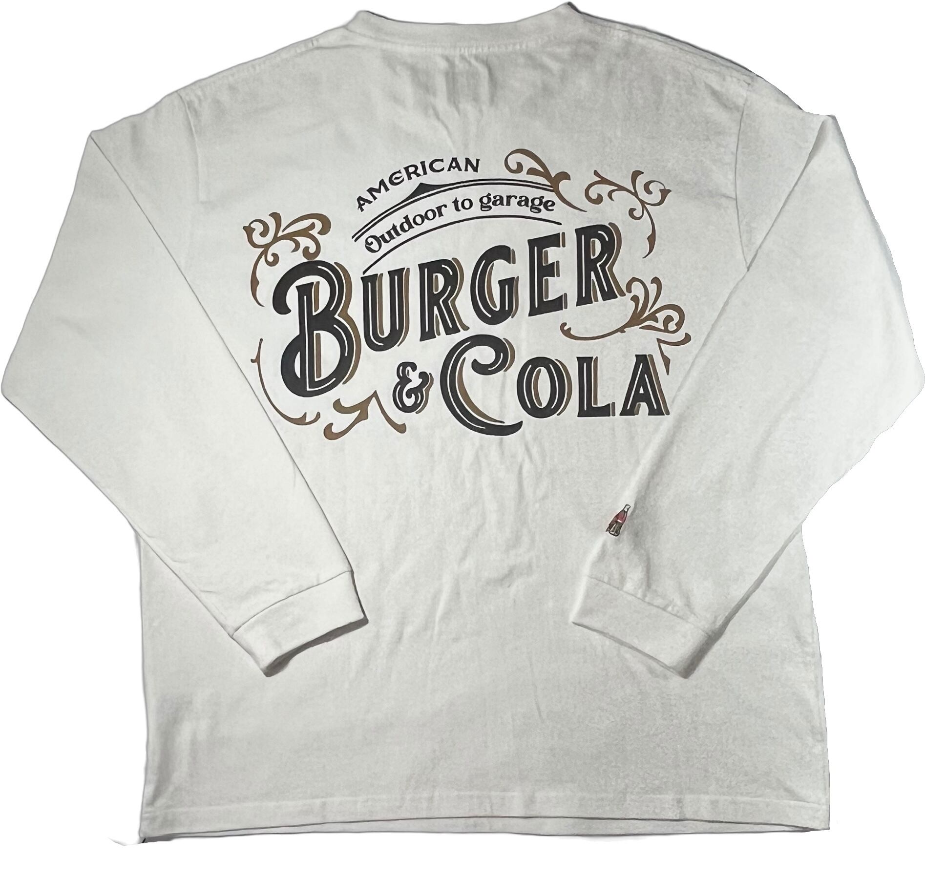 BURGER&COLA ロゴ Tシャツ　Lサイズ B&C LOGO back L/S Tshirt（長袖Tシャツ） | BURGER&COLA