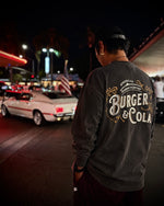 B&C LOGO L/S Tee FADE WASH CHARCOAL 背面（バックプリント）